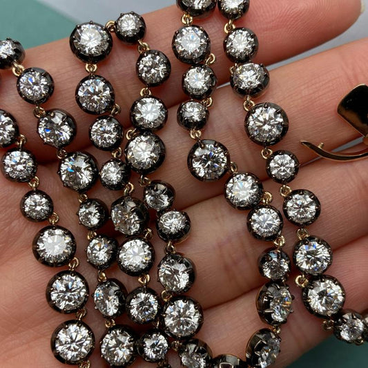 Primiana 2025 Hot Sale New Classic Style 9K Black Gold Round Shape Necklace Lab Diamond Girlfriend Gift