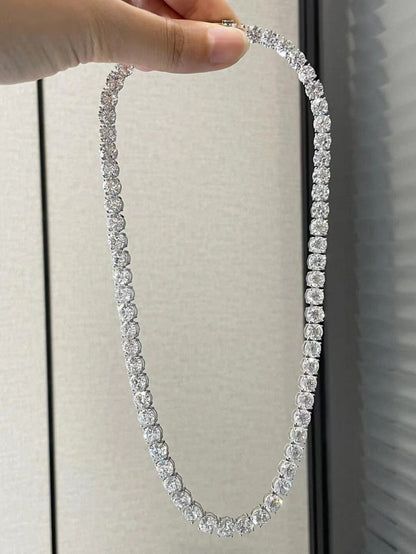 Ruif Customize 16 Inches 18k Gold 1ct Round Cut Lab Grown Diamond Tennis Necklace for Women Sparkling Full Diamond Luxury Jewelry
