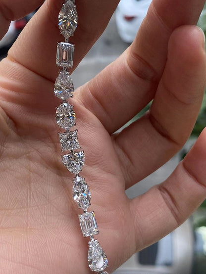 Ruif Customize 18k Gold about 1ct Each Different Lab Grown Diamond Tennis Bralcelt for Women Bridal wedding Jewelry Gift