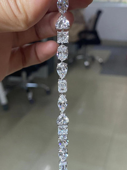 Ruif Customize 18k Gold about 1ct Each Different Lab Grown Diamond Tennis Bralcelt for Women Bridal wedding Jewelry Gift